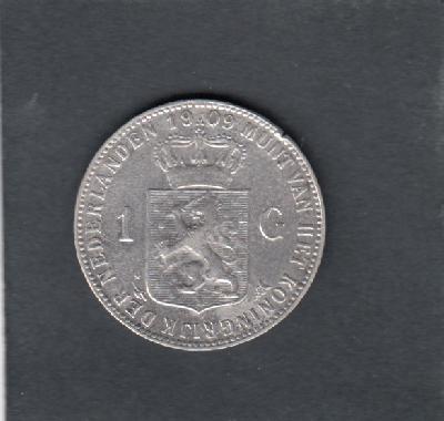 Beschrijving: 1 Gulden WILHELMINA